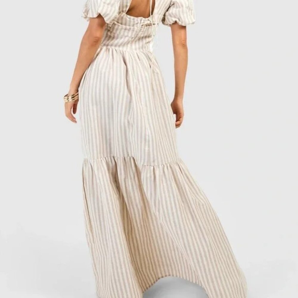 Boohoo Stripe Tiered Maxi Dress - Picture 3 of 7